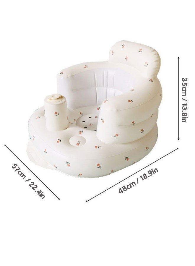 Sharpdo Inflatable Baby Chairs, Baby Inflatable Seat for Babies 3 Months and Up, Baby Inflatable Sofa with Automatic Pumping - Image 4
