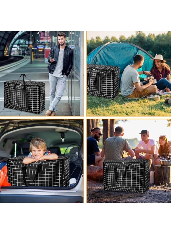 DUNISO 2 Pcs Storage Bags，Moving Bags with Strong Zippers & Carrying Handles, Large Heavy Duty Organizer Bags，Space Saving，Waterproof，Dustproof Suitable for Camping, Moving, Traveling, Business Travel，70*50*30cm - Image 2
