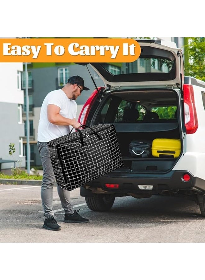DUNISO 2 Pcs Storage Bags，Moving Bags with Strong Zippers & Carrying Handles, Large Heavy Duty Organizer Bags，Space Saving，Waterproof，Dustproof Suitable for Camping, Moving, Traveling, Business Travel，70*50*30cm - Image 5