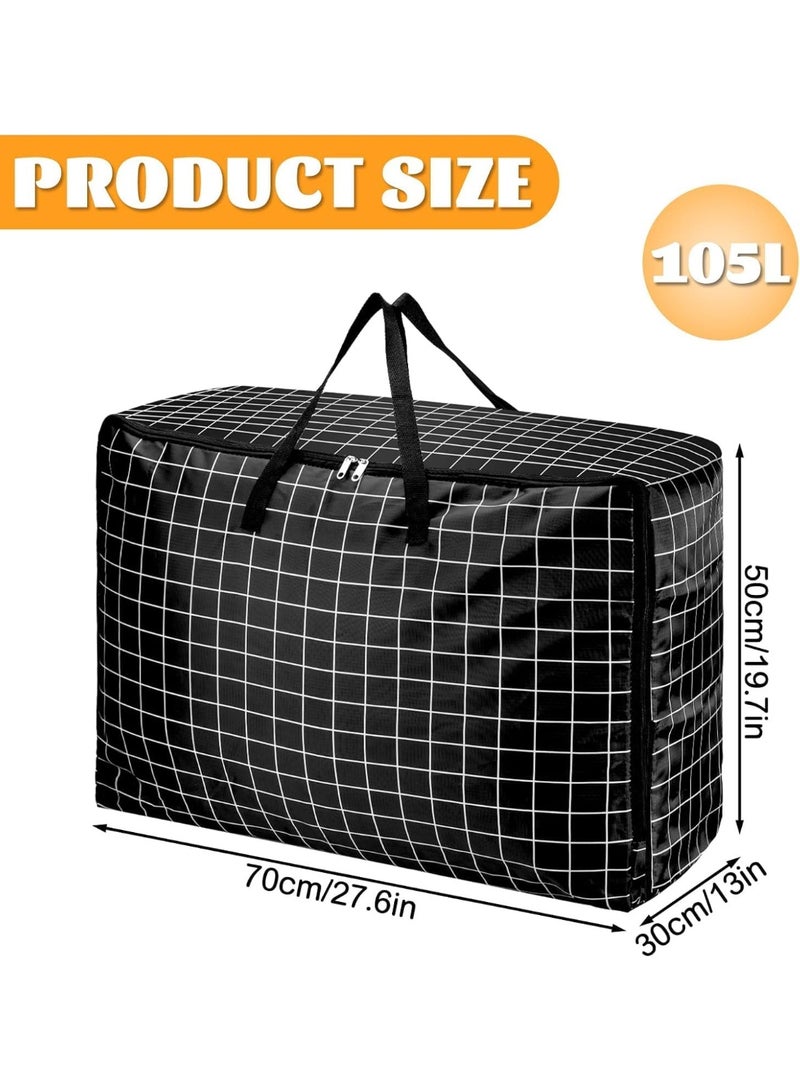DUNISO 2 Pcs Storage Bags，Moving Bags with Strong Zippers & Carrying Handles, Large Heavy Duty Organizer Bags，Space Saving，Waterproof，Dustproof Suitable for Camping, Moving, Traveling, Business Travel，70*50*30cm - Image 3