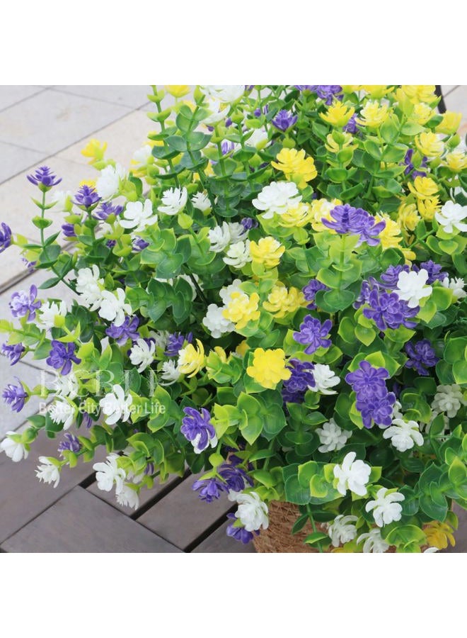 BCBLF Artificial Flowers for Outdoors, 12 Bundles UV Resistant Realistic Faux Plants for Outside Porch Planter, Spring Summer Home Garden Decoration - Image 3