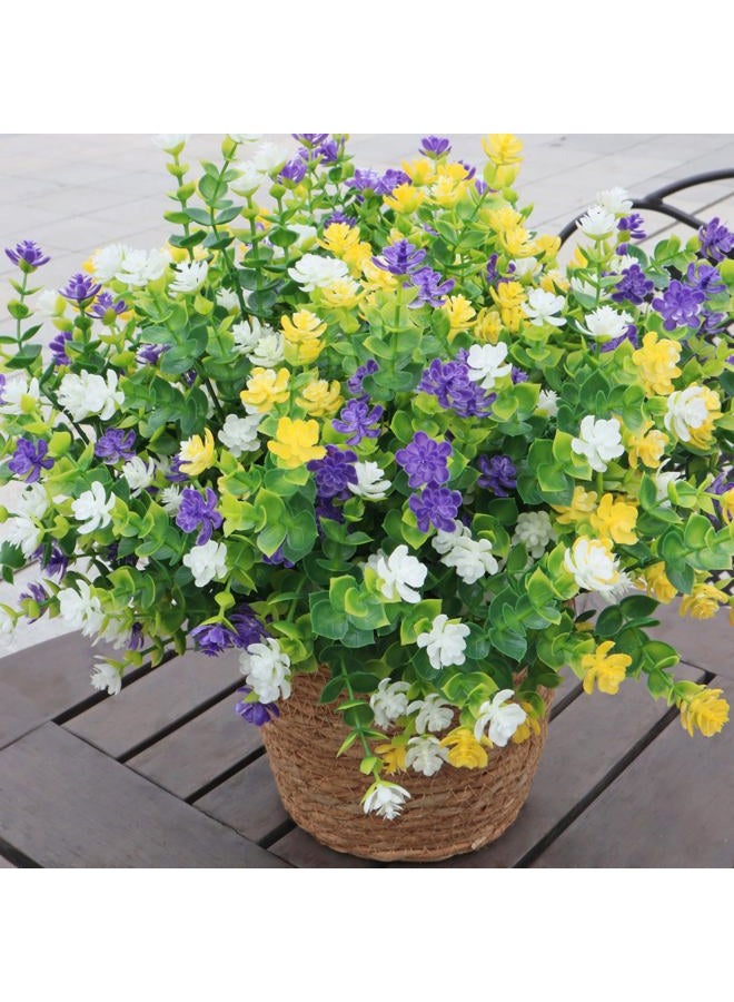 BCBLF Artificial Flowers for Outdoors, 12 Bundles UV Resistant Realistic Faux Plants for Outside Porch Planter, Spring Summer Home Garden Decoration - Image 1