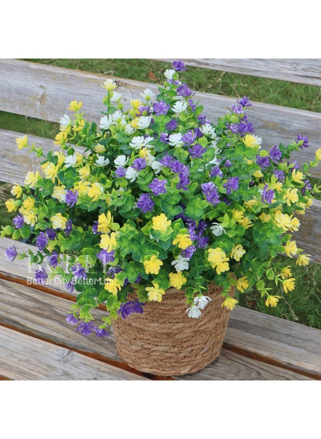 BCBLF Artificial Flowers for Outdoors, 12 Bundles UV Resistant Realistic Faux Plants for Outside Porch Planter, Spring Summer Home Garden Decoration - Image 4