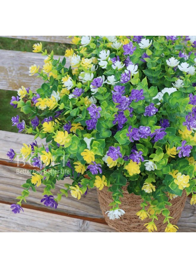 BCBLF Artificial Flowers for Outdoors, 12 Bundles UV Resistant Realistic Faux Plants for Outside Porch Planter, Spring Summer Home Garden Decoration - Image 5