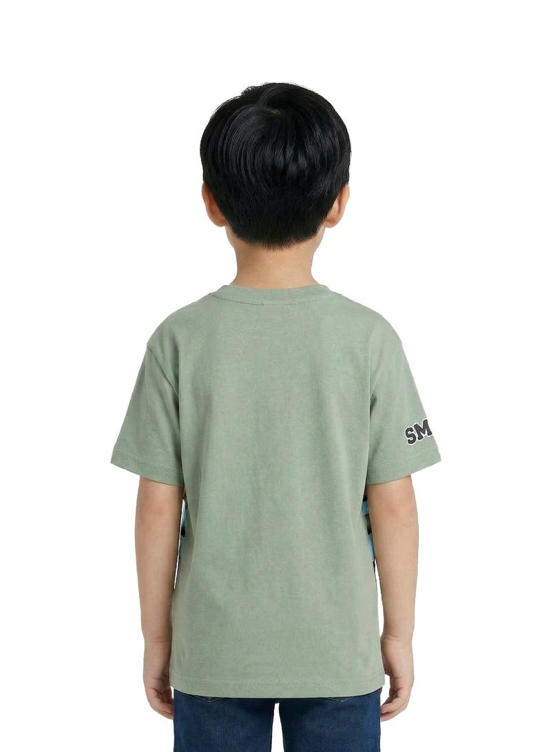Trucare Boys Smurfs Printed Cotton Regular T-Shirt - Image 4
