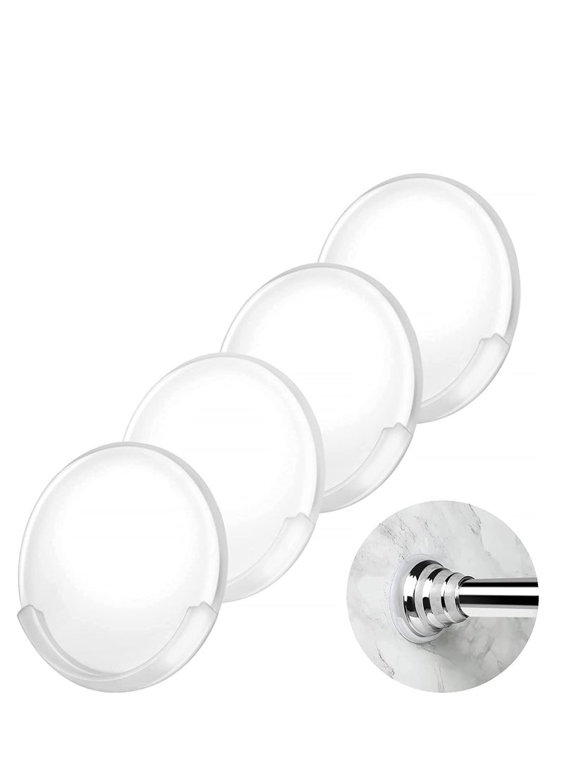 Durable No Drilling Shower Curtain Holders 4 Pack Easy Wall Mount Brackets for Secure Bathroom Use - Image 1