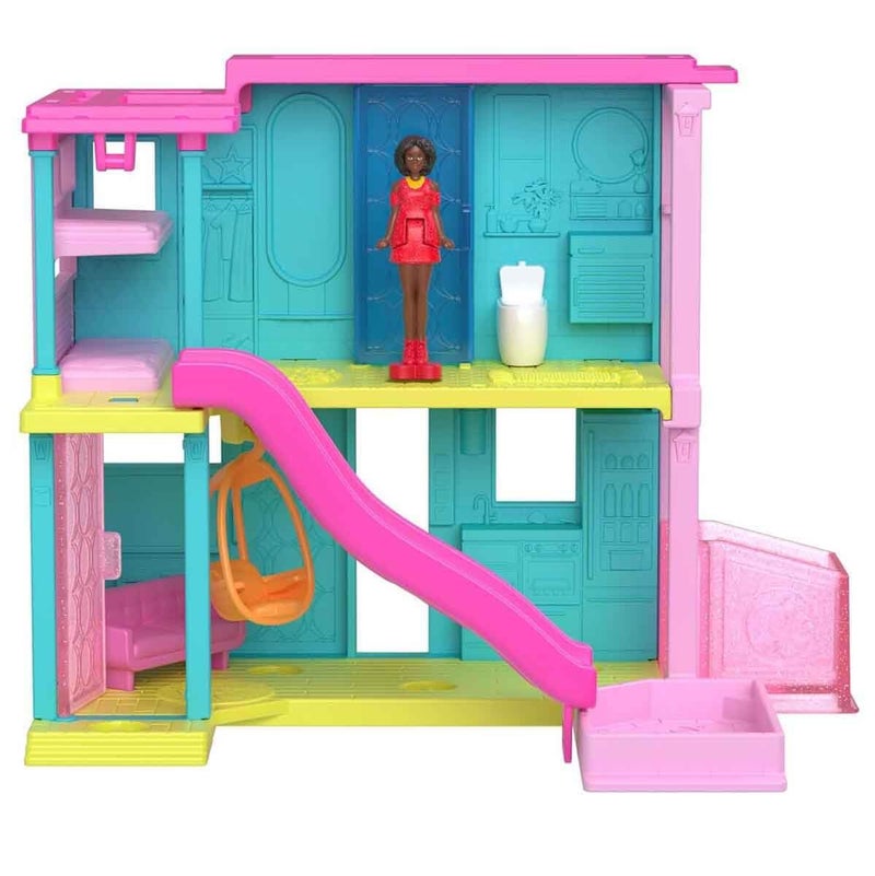 Barbie Mini Land Doll House Sets Mini Dreamhouse with Surprise 1 5 inch Doll Furniture Accessories Plus Elevator Pool - Image 4