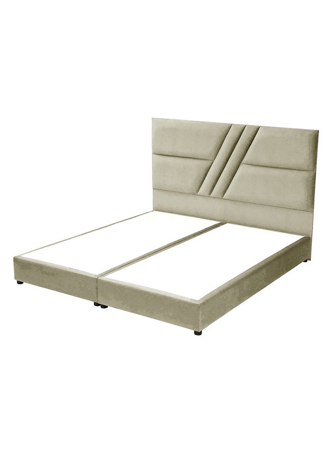 House One Gogo | Velvet Bed Frame - Beige 