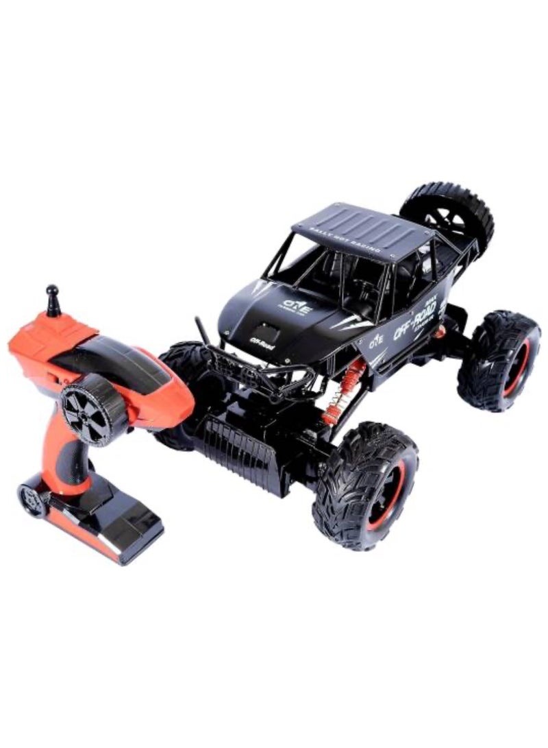 شاحنة وحشية 4x4 للطرق الوعرة 4WD RC سيارة تحكم عن بعد 2.4 جيجا هرتز، متسلقة صخور لجميع التضاريس مع تعليق طويل المدى، ألعاب للأولاد، ألعاب للبنات، أطفال من سن 6 سنوات فما فوق، بالغين، عشاق السيارات | هدايا (أسود) - Image 3