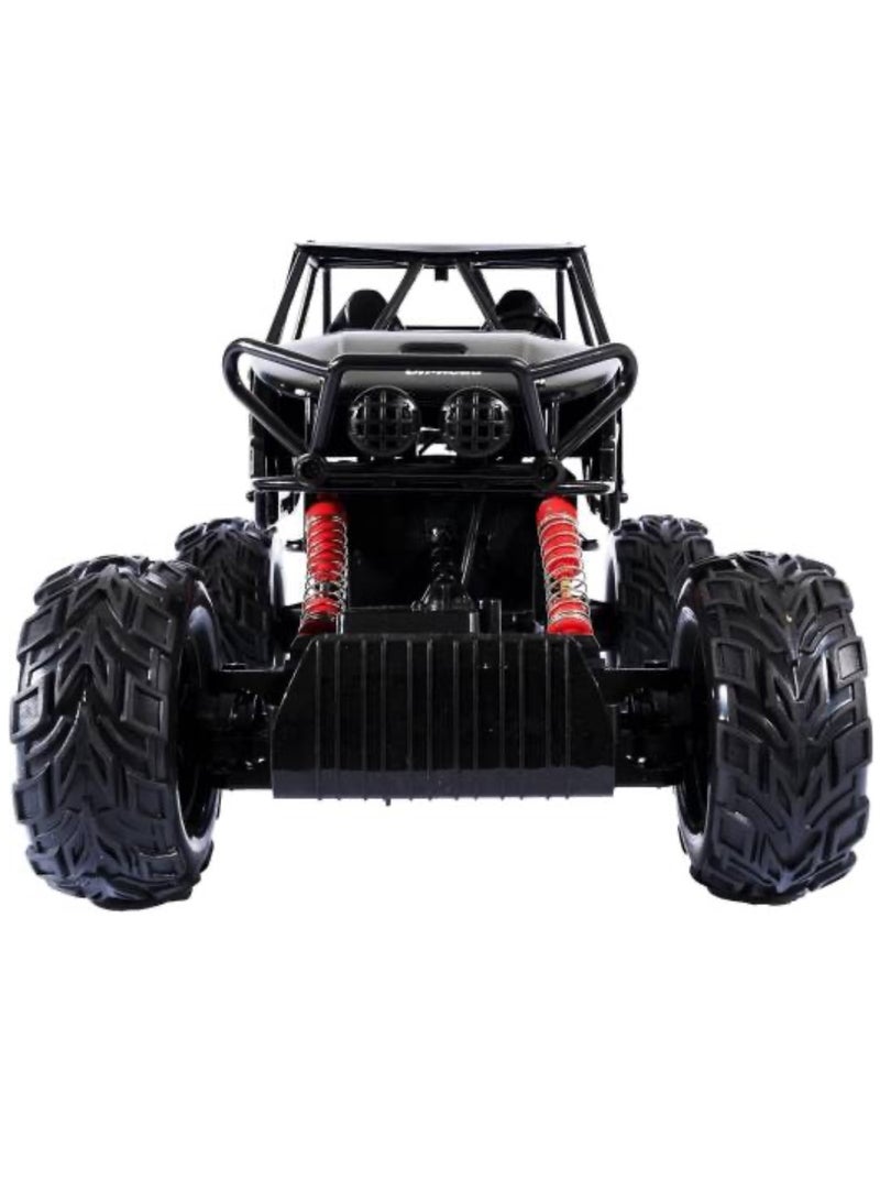 شاحنة وحشية 4x4 للطرق الوعرة 4WD RC سيارة تحكم عن بعد 2.4 جيجا هرتز، متسلقة صخور لجميع التضاريس مع تعليق طويل المدى، ألعاب للأولاد، ألعاب للبنات، أطفال من سن 6 سنوات فما فوق، بالغين، عشاق السيارات | هدايا (أسود) - Image 4