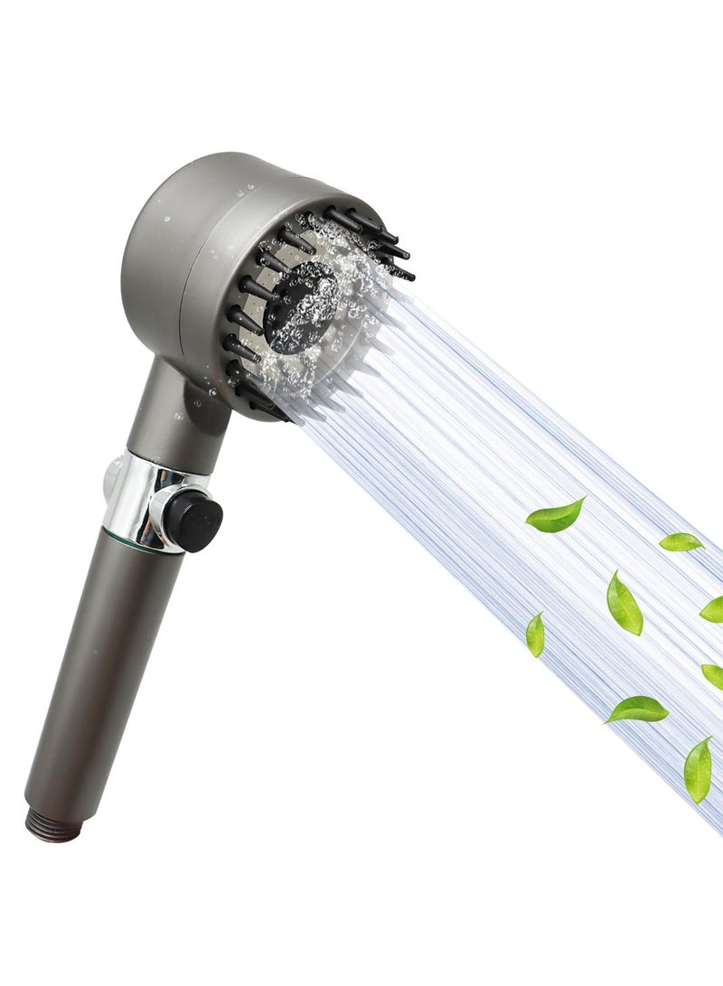 Shower Head, High Pressure Remove Chlorine and Impurities, with 3 Spray Modes, Massages Scalp to anti Hairfall Dry Skin, Grey - Image 1