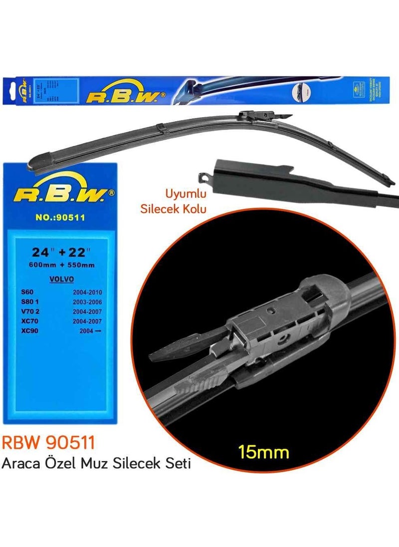 RBW 90511 Volvo V70 2 2004-2007 Front Wiper Set  - Image 3