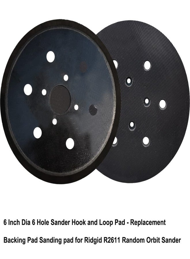 Tockrop 6 Inch Hook & Loop Sanding Pad with 6 Holes - Ideal Replacement for Ridgid R2611 Random Orbit Sander, Works Seamlessly with 6 Inch Sander Discs - Image 3