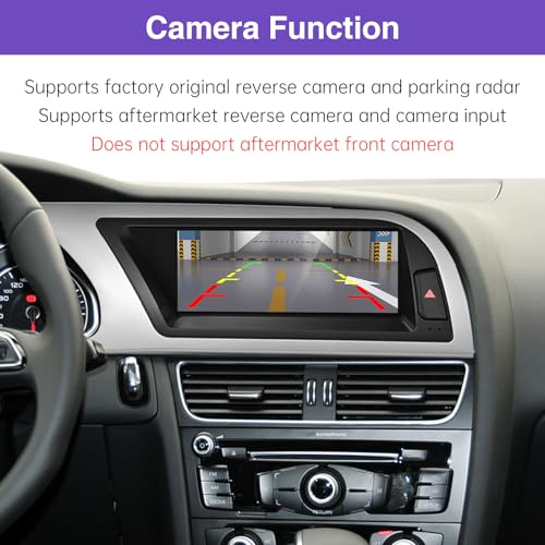 NINETOM 8.9 inch Touchscreen Wireless CarPlay Android Auto Multimedia Car Radio Receiver Compatible with Audi A5 with MMI 2G System (2009-2015), Support Mirrorlink, Camera, Navigation - Image 4