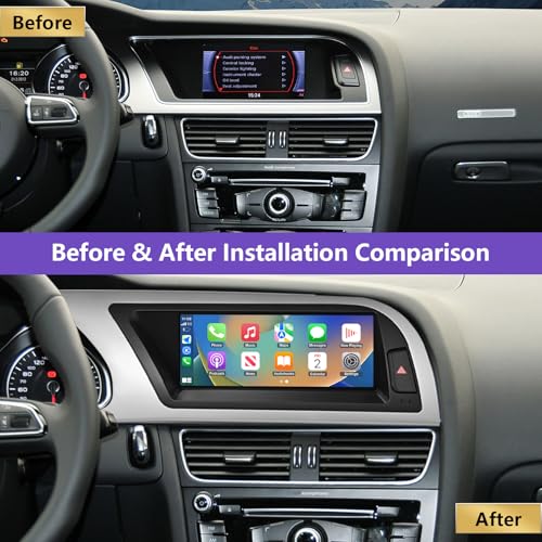 NINETOM 8.9 inch Touchscreen Wireless CarPlay Android Auto Multimedia Car Radio Receiver Compatible with Audi A5 with MMI 2G System (2009-2015), Support Mirrorlink, Camera, Navigation - Image 5