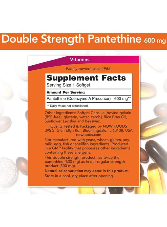 Now Foods Pantethine 300mg - 60 Softgels - Image 2