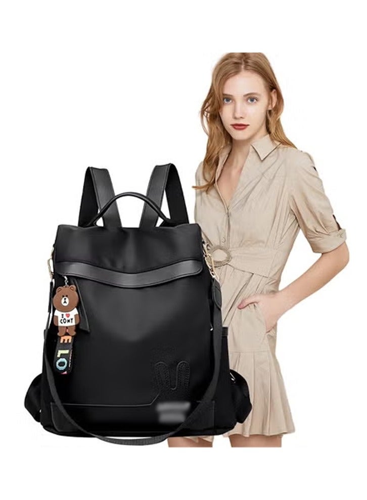 DUNISO Oxford Backpack Women's Black Waterproof Nylon School Bag for Girls Fashion Travel Tote - Image 1