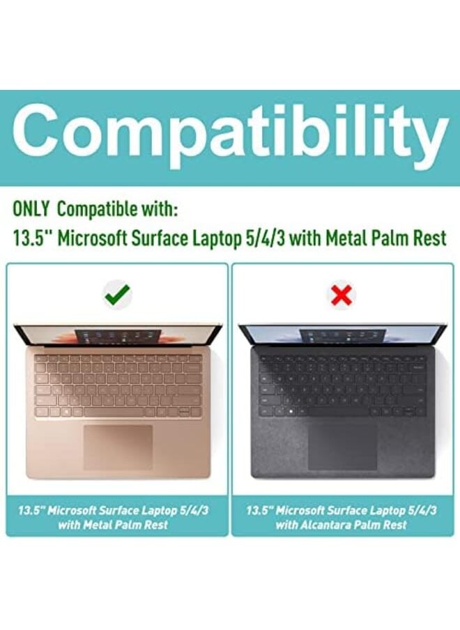 Procases - Protective Case For 13.5 Inch Microsoft Surface Laptop 5 4 3 With Metal Palm Rest Heavy Duty Slim Hard Shell Cover With Foldable Kickstands Grey - Image 1