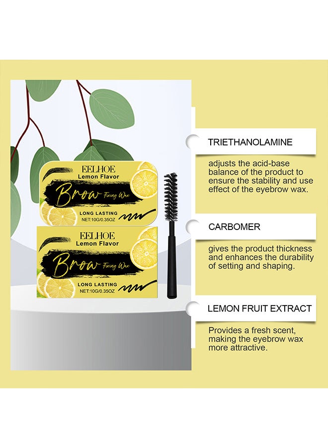 إيلهو جل الحواجب الاحترافي من EELHOE Lemon، جل الحواجب القوي، ثبات لمدة 16 ساعة، تركيبة نباتية، لمسة نهائية طبيعية، تطبيق بالفرشاة - Image 4