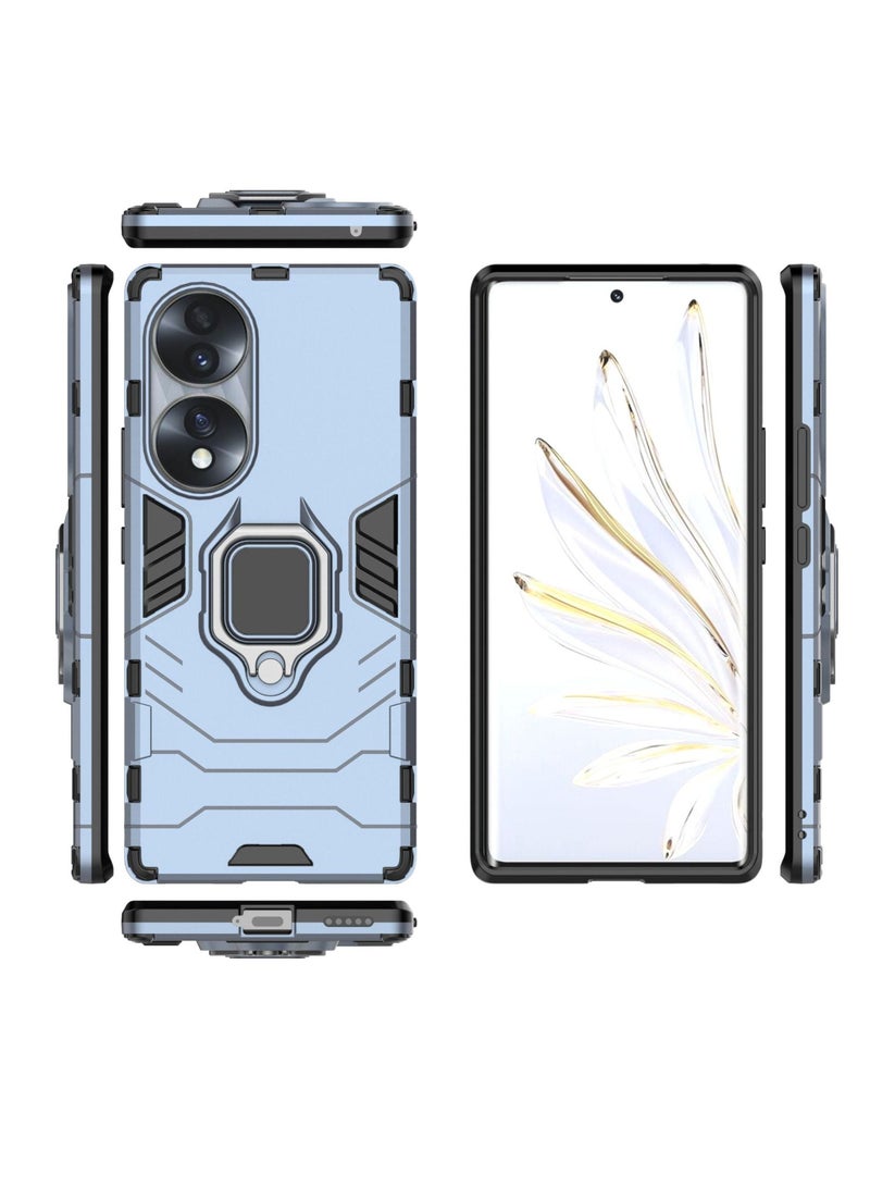 Blue Protective Cover With Ring Bracket For Huawei - Image 2