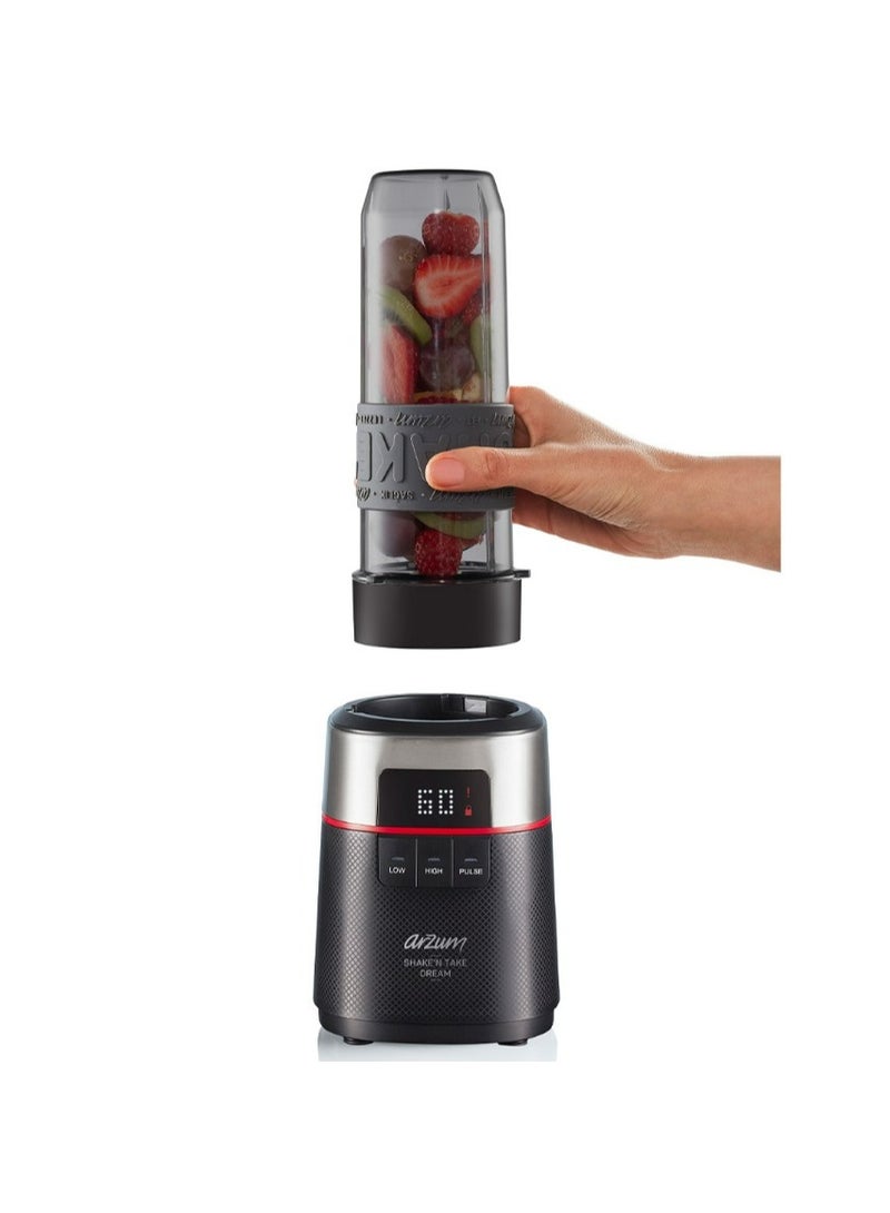 أرزوم خلاط Shake'n Take Dream Personalel بسعة 570 مل و400 مل مع زجاجات خالية من مادة BPA وشفرات من الفولاذ المقاوم للصدأ - Image 4