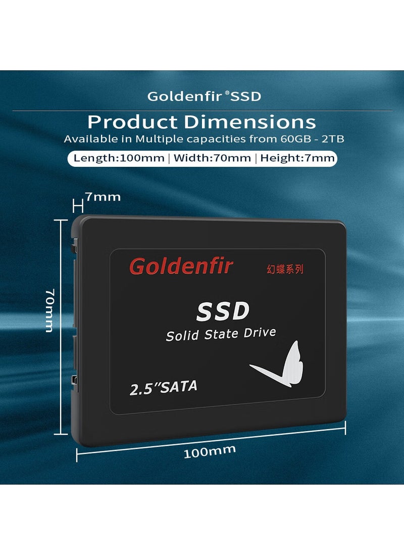 جولدنفير قرص صلب SSD سعة 1 تيرابايت من Goldenfir SATAIII مقاس 2.5 بوصة لأجهزة الكمبيوتر المحمولة  - Image 3