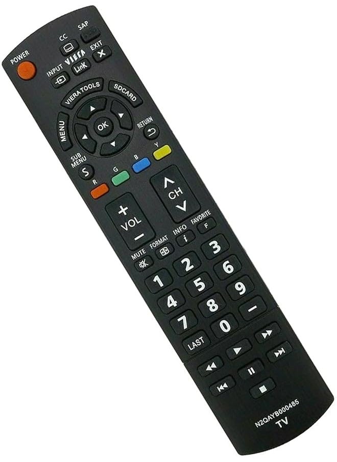 erorex - N2Qayb000485 Replaced Remote Control Applicable For Panasonic Tv Tc P50U2 Tc P50X2 Tc P54S2 Tc P58S2 Tc P65S2 Th 32Lru20 Th 37Lru20 Tc 32Lx24 Tc 42Ld24 Tc 42Ls24 Tc 42Px24 Tc 50Ps24 - Image 1