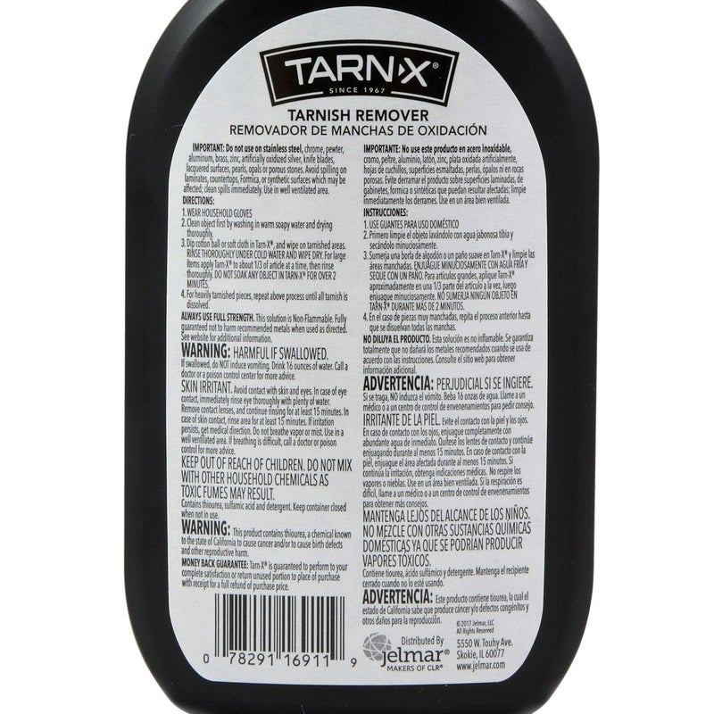 Tarn-X Tarnish Remover, 12 Ounce Bottle - Effective Metal Cleaner for Silver, Gold, and Diamonds - Image 2