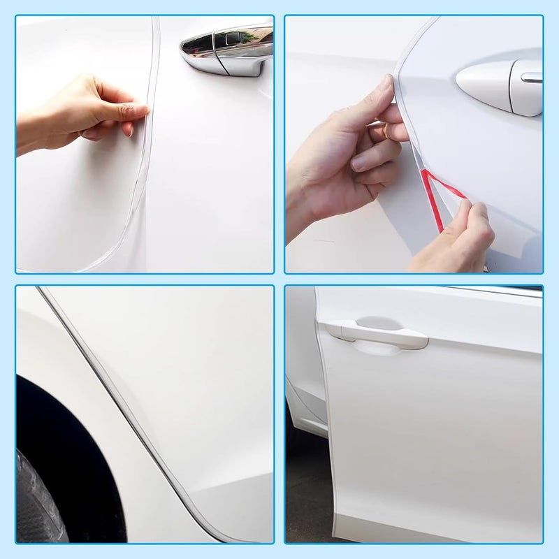nalaina Car Door Edge Guards, 16.4 Ft (5M) Transparent Sealed Door Edge Protection, Self-Adhesive Anti-Scratch Collision Protector Trim Sticker, Protection Door EdgeBumper Strip Fit for Most Car - Image 4