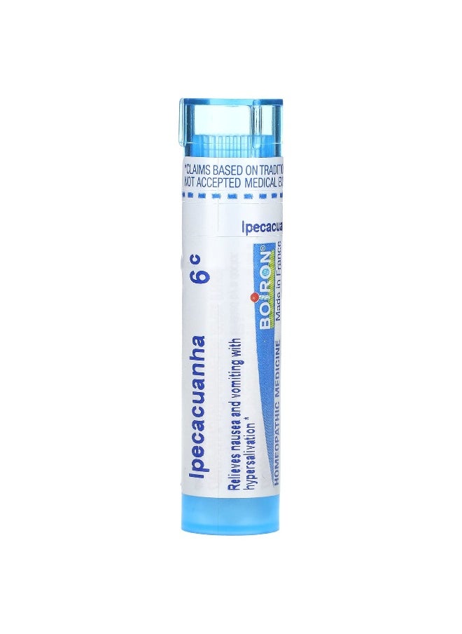Boiron Boiron, Ipecacuanha, 6C, Nausea Relief, Approx 80 Pellets  - Image 1