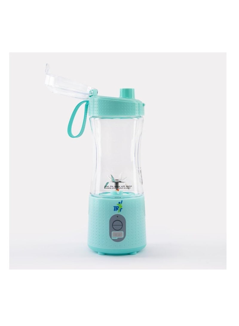 TR6 Blendmate Portable Convenient Blender for Smoothies, Protein Shakes, and Ice Crushing - 380ml, Tritan, 4000mAh Battery, USB-C Port, and Drinking Cap (Turquoise) - Image 2