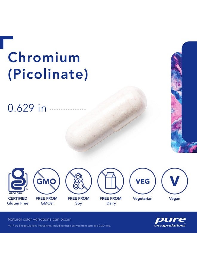Pure Encapsulations Chromium (Picolinate) 200 mcg | Hypoallergenic Supplement for Healthy Lipid and Carbohydrate Metabolism Support* | 60 Capsules - Image 2