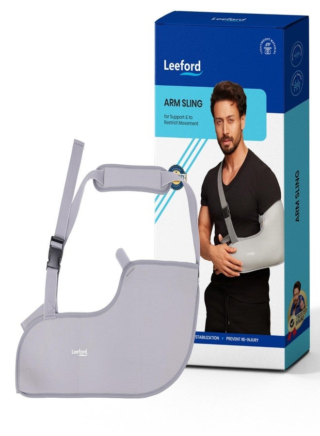 Leeford Ortho Arm Sling Pouch for Shoulder, Forearm and Arm Support | | Hand Fracture Support Belt | Adjustable, Lightweight, Breathable Orthopedic Pouch (XL) - Image 3