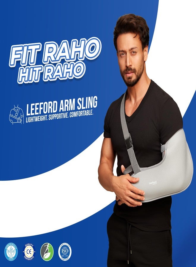 Leeford Ortho Arm Sling Pouch for Shoulder, Forearm and Arm Support | | Hand Fracture Support Belt | Adjustable, Lightweight, Breathable Orthopedic Pouch (XL) - Image 5
