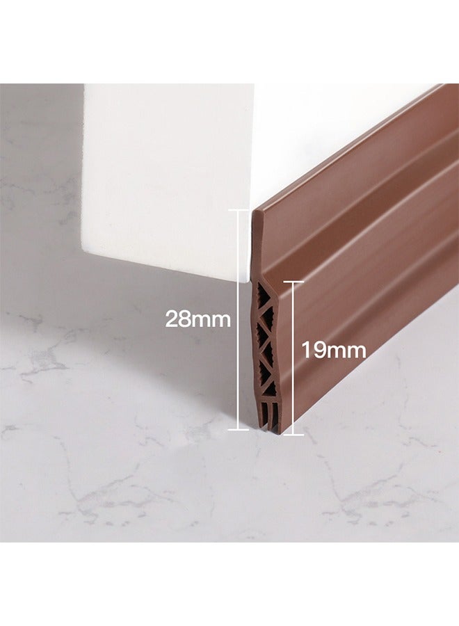HQ-GAMING Door Draft Stopper for Bottom of Door, Adjustable Weather Stripping Door Seal for Cold Insulation, Under Door Sweep for Exterior & Interior Doors, Door Bottom Seal Blocker Noise (Brown)  - Image 2