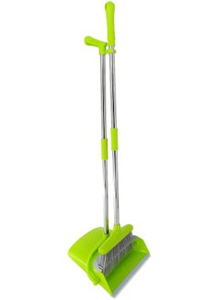 Xifando Xifando Extendable Long Handle Broom and Dustpan Set, Stainless Lightweight Upright Standing Broom and Dustpan Combo for Kitchen Lobby Office Living Room Household Indoor or Outside  - Image 2