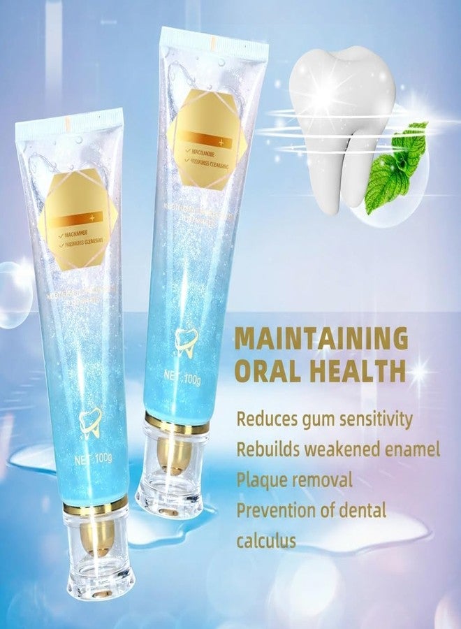jckjhumin 2Pack Niacinamide Whitening Toothpaste,Remove Tooth Stains,Niacinamide Intensive Toothpaste,Protects Tooth Enamel，Freshens Breath 24 Hours. - Image 3