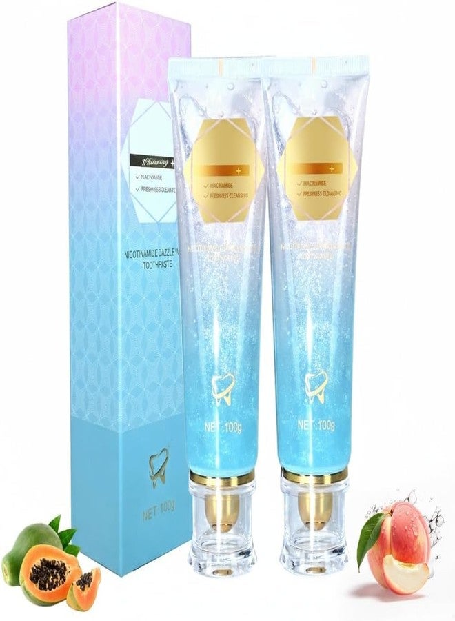 jckjhumin 2Pack Niacinamide Whitening Toothpaste,Remove Tooth Stains,Niacinamide Intensive Toothpaste,Protects Tooth Enamel，Freshens Breath 24 Hours. - Image 1