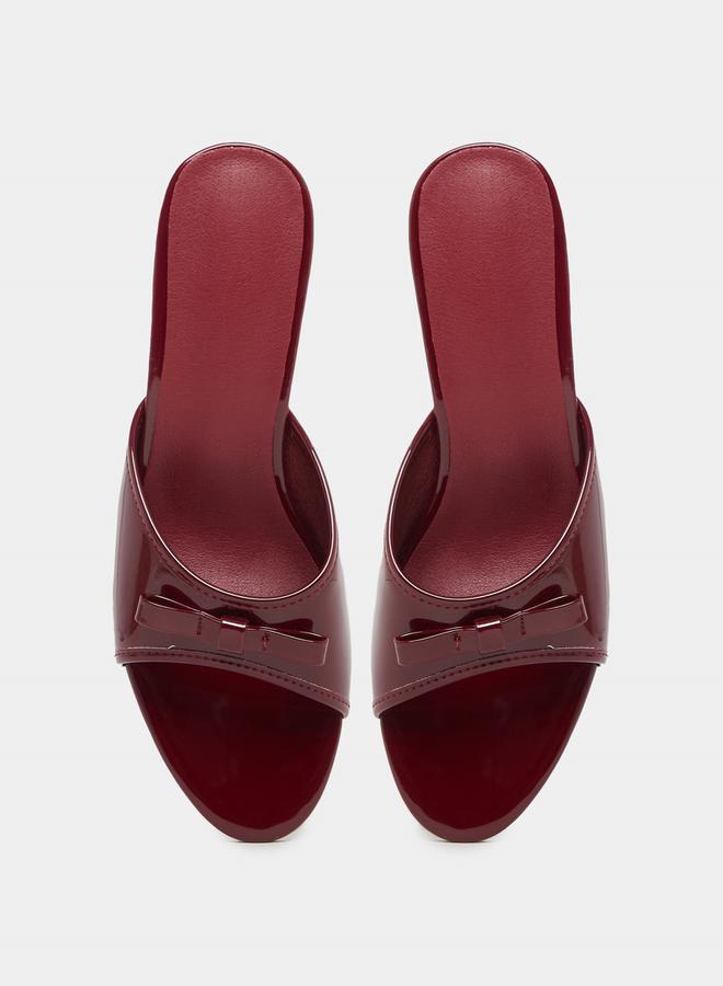 Take Two Bow Accent Kitten Heel Sandals by Styli - Image 5