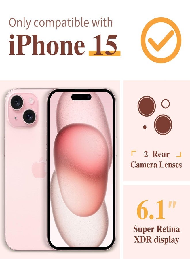 GVIEWIN for iPhone 15 Case, [3 in 1] with Screen Protector & Camera Lens Protector, Clear Soft Shockproof Slim Fit Floral Phone Cover for Women Girls 2023 6.1" (Floratopia/Colorful) - Image 2
