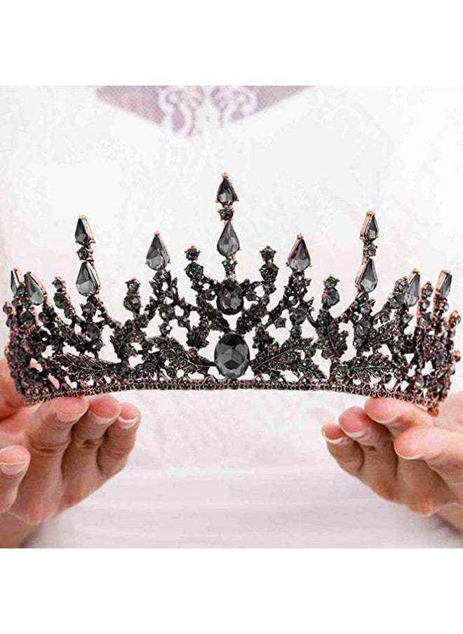 Baroque Wedding Crowns Rhinestone Bridal Crown And Taira Crystal Bride Crown Prom Costume Party Hair Accessories For Women And Girls (Black) - pzsku/ZF526C5E4A07DCEFF34B9Z/45/_/1718614249/4a21829a-a9cc-4465-b821-fa708bc21288