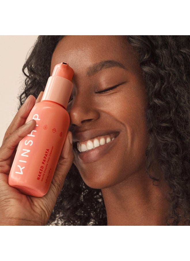 Kinship Kinship Naked Papaya Gentle Enzyme Milky Cleanser - Jojoba Oil Facial Cleanser - Non-Foaming Cream Face Wash + Vitamin E - Eye & Face Makeup Remover - Soothe & Hydrate - For All Skin Types (5.25 Oz)  - Image 4