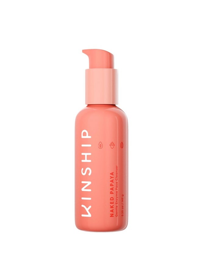 Kinship Kinship Naked Papaya Gentle Enzyme Milky Cleanser - Jojoba Oil Facial Cleanser - Non-Foaming Cream Face Wash + Vitamin E - Eye & Face Makeup Remover - Soothe & Hydrate - For All Skin Types (5.25 Oz)  - Image 1