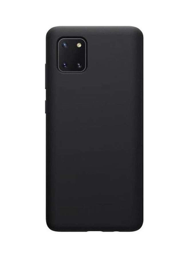 غطاء خلفي لهاتف سامسونج جالاكسي نوت 10 لايت من السيليكون السائل - Image 1