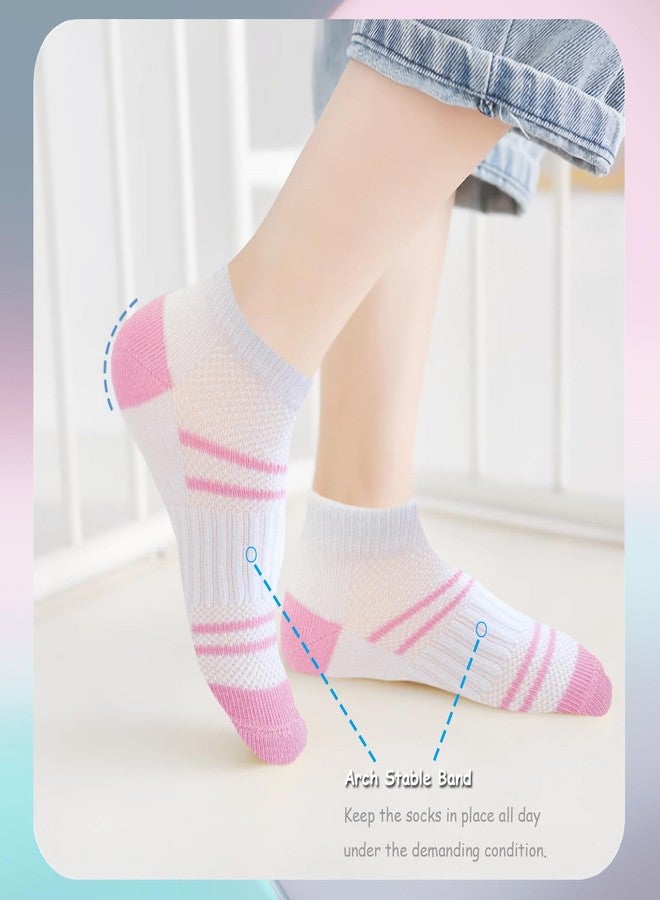 Bemeol Girls Socks 18 Pairs Kids Ankle Socks for Girls Cotton Sports Low Cut Athletic Socks(7-10 Years) - Image 4