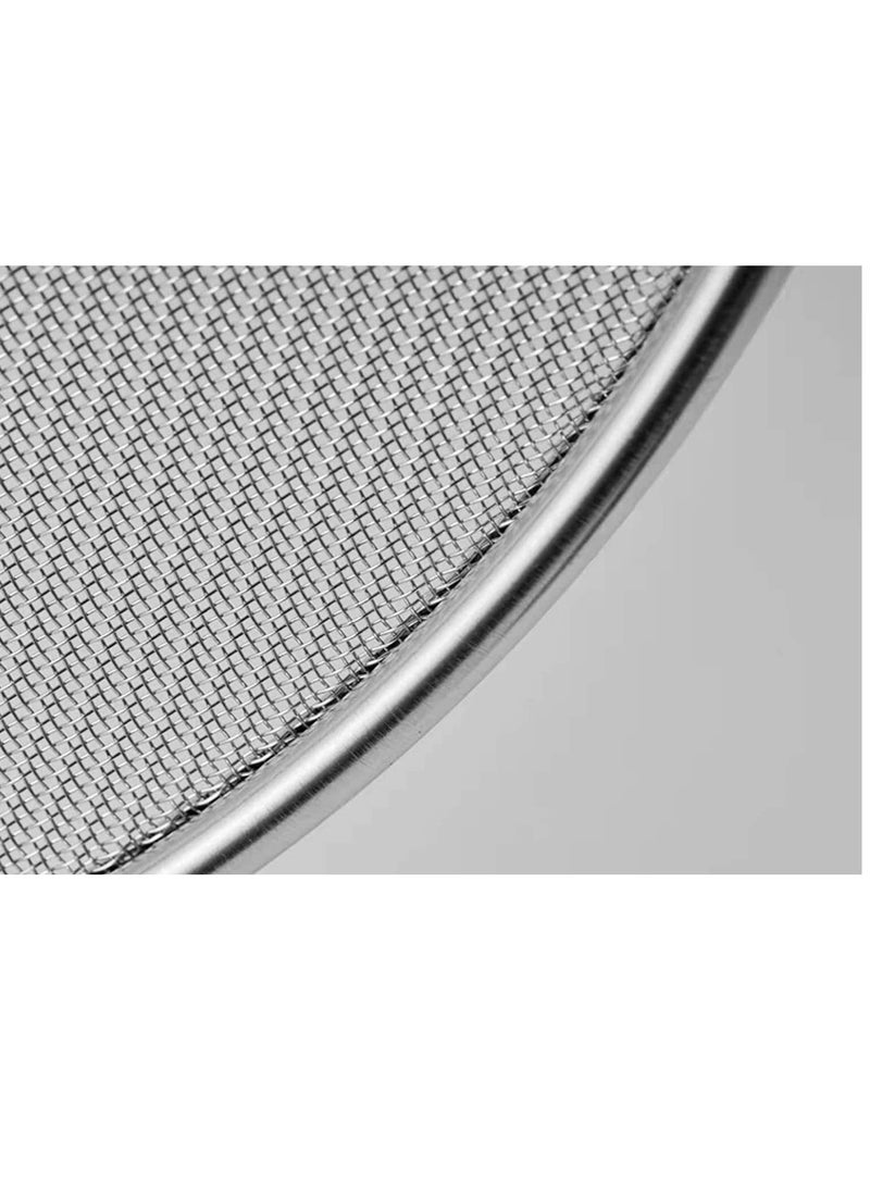 Excefore - Grease Splatter Screen for Frying Pan, Splatter Guard with Silicone Handle, Stops 99% Hot Oil Splash, Stainless Steel Fine Mesh Oil Shield with Resting Feet and Keeps Kitchen Clean - Image 1