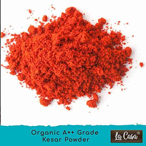 La Casa Saffron Powder | Original Kashmiri Kesar Powder | Premium Organic A++ Grade | For Face/Beauty/Food | Purest Finest SunDried Natural Saffron | 0.5gm | - Image 3