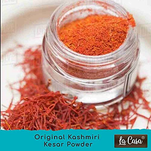 La Casa Saffron Powder | Original Kashmiri Kesar Powder | Premium Organic A++ Grade | For Face/Beauty/Food | Purest Finest SunDried Natural Saffron | 0.5gm | - Image 2