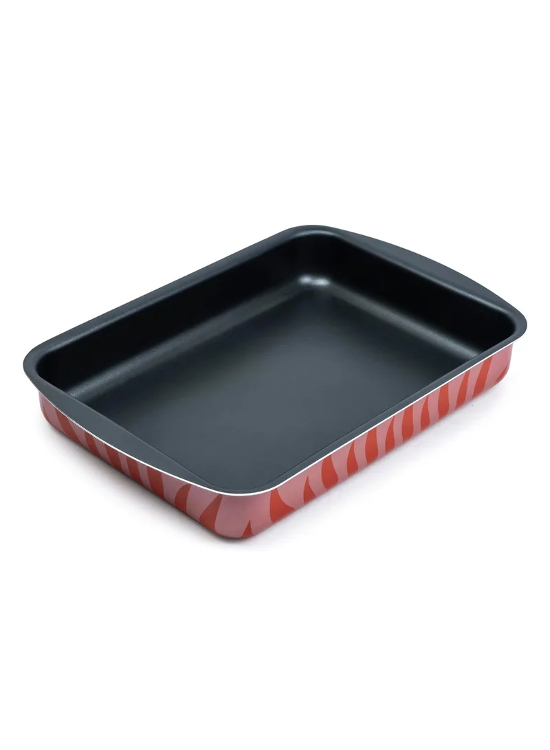 Wilson  Aluminium Non-Stick Rectangular Baking Tray - 35 x 25cm - Red Flame Design for Stylish Kitchen Creations  | Best Price UAE