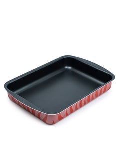 Wilson Aluminium Non-Stick Rectangular Baking Tray - 35 x 25cm - Red Flame Design for Stylish Kitchen Creations  - Image 1